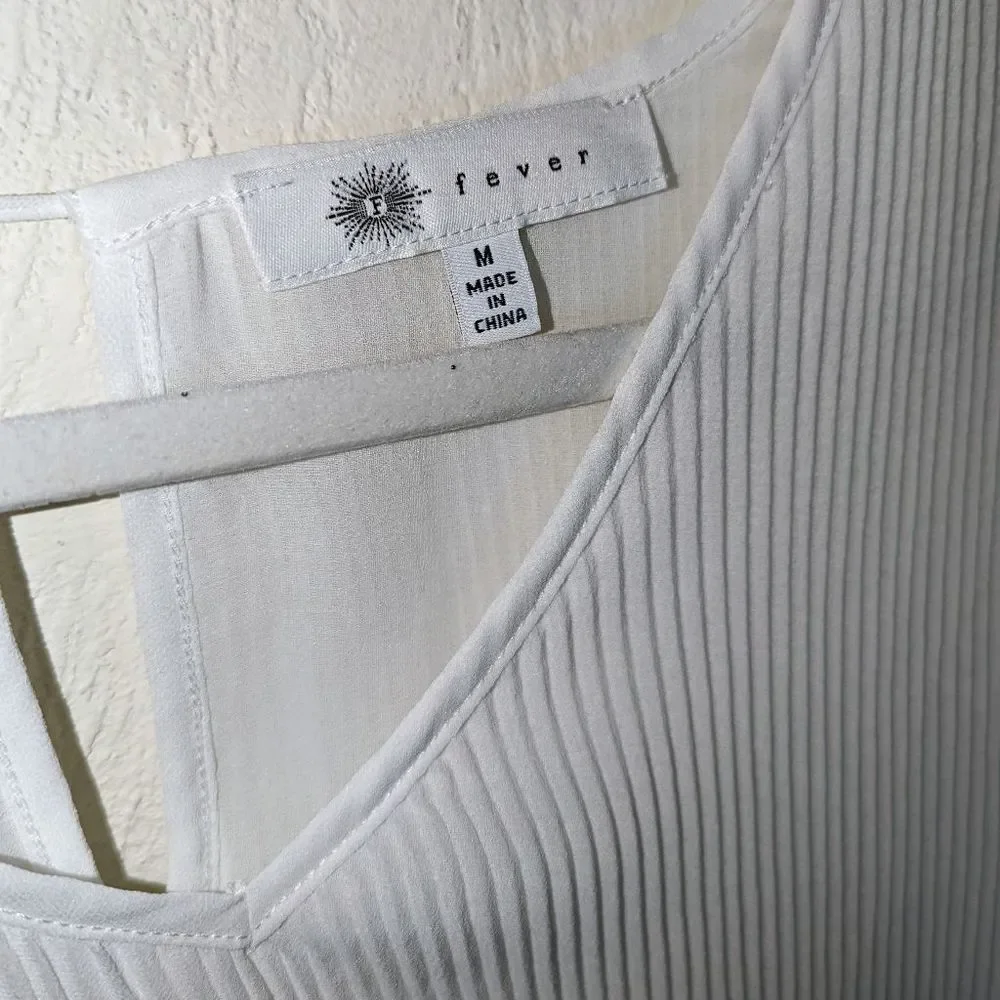 Fever Ribbed Long Sleeve Blouse Size Medium NWT - Picture 6 of 10